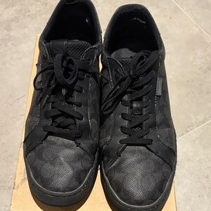 Coach Black Textured Sneakers